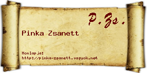 Pinka Zsanett névjegykártya